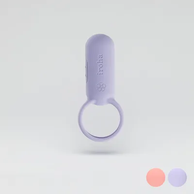 A small pale purple unit with an attached ring, marked with the iroha logo, with coral and lavender colour swatches at bottom right