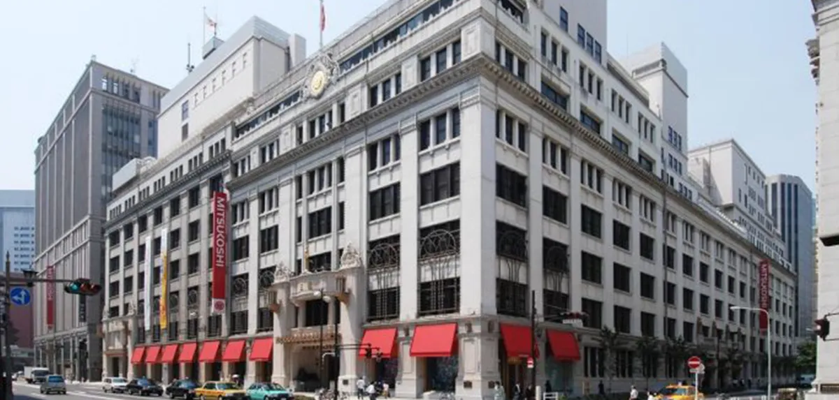 The majestic exterior of the Nihonbashi Mitsukoshi Main Store.